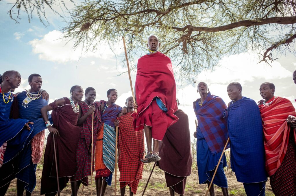 Maasai welcome ceremony near the Serengeti
